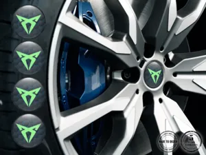Seat Cupra Gewölbte Plaketten Logo Stilvolle Radsticker
